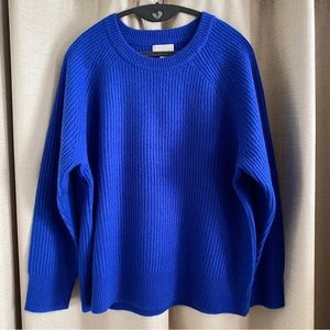 NWT J. Crew Cashmere Ribbed Oversized Crewneck Sweater